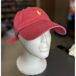 Polo Ralph Lauren Hat Navy With Yellow Embroidered Jockey Strap Adjustable